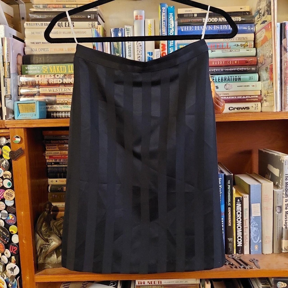 Vintage black striped skirt.